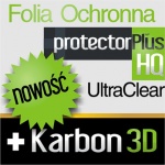 Folia Ochronna ProtectorPLUS HQ + ProtectorPLUS Karbon 3D do Overmax Vertis FAMY 2